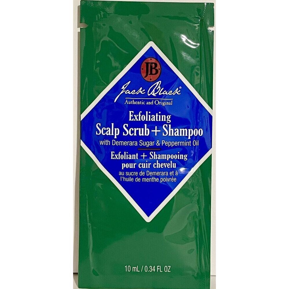Jack Black Exfoliating Scalp Scrub + Shampoo .34oz Sample Packet